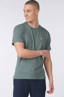 Clearance Barbour T-Shirt Tartan Sports Vintage Teal/North Shore Tartan