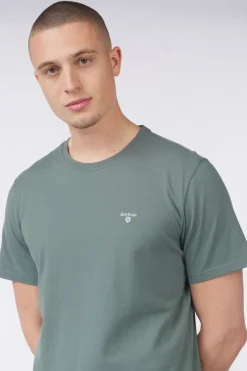 Clearance Barbour T-Shirt Tartan Sports Vintage Teal/North Shore Tartan