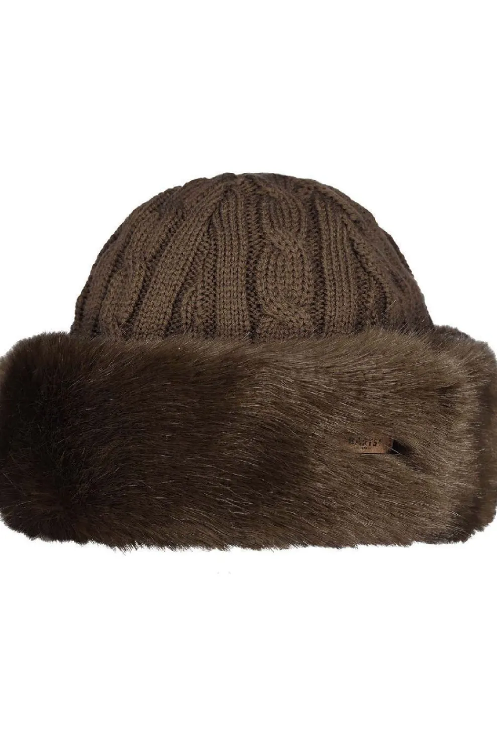 Hot Barts Muts Fur Cable Bandhat Dark Brown