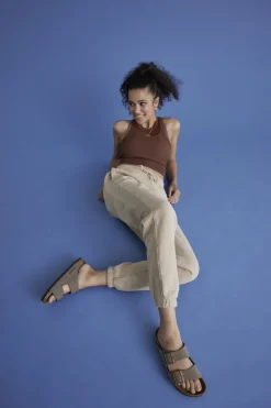 Online Birkenstock Slippers Arizona Birko-Flor Nubuck Mocha