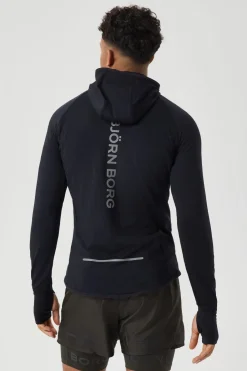 Fashion Bjorn Borg Cardigan Borg Running Mid Layer Hood Black Beauty
