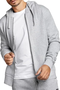 Clearance Bjorn Borg Trui Bbcentre Hoodie Jacket Light Grey Marle