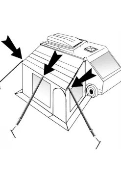Accessoire Stormlijn Set Universeel 3 Stuks Van 5 Meter-Bo-Camp Online
