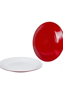 Outlet Bo-Camp Bord Dinerbord 100% Melamine Ø25,7Cm red/white