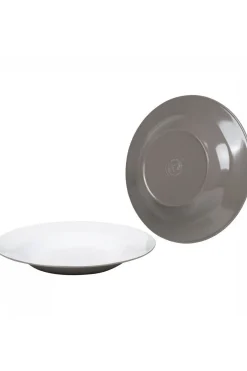Outlet Bo-Camp Diep Bord 100% Melamine Ø21,5cm Taupe/White