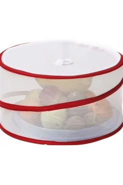 Fashion Bo-Camp Diverse Vliegenkapje Popup Rond Inklapbaar white/red