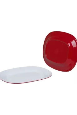 Best Bo-Camp Kom Schaal 100% Melamine 31X25X3Cm red/white