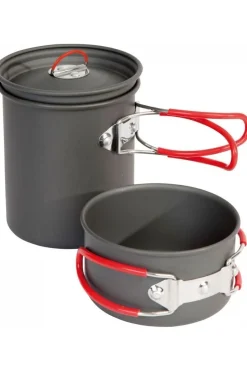 New Bo-Camp Pannenset - Explorer 2 - Hard anodized - 2-Delig dark grey