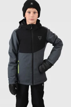 Clearance Brunotti Ski-Jas Twinstroky Boys Softshell Jacket Dark Grey Melee