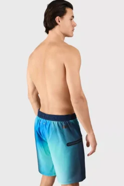 Sale Brunotti Zwemshort Dhion Spray Grid Allover Neon Blue