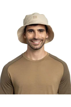 Outlet Buff Hoed Adventure Bucket Hat Solid Sand