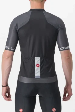 Fashion Castelli Entrata Vi Jersey Light Black/Dark Gray-Silver Gray