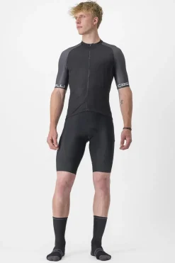 Fashion Castelli Entrata Vi Jersey Light Black/Dark Gray-Silver Gray