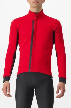 Outlet Castelli Softshell Jas Entrata Jacket Red/Black Light Black