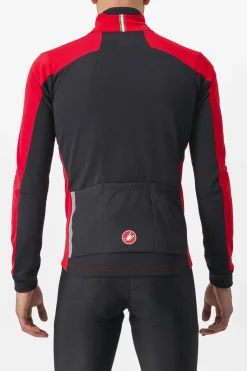 Outlet Castelli Softshell Jas Entrata Jacket Red/Black Light Black
