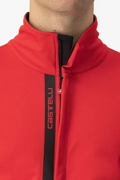 Outlet Castelli Softshell Jas Entrata Jacket Red/Black Light Black