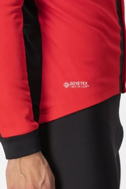Outlet Castelli Softshell Jas Entrata Jacket Red/Black Light Black