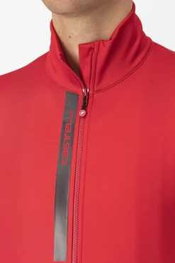 Clearance Castelli T-Shirt Entrata Thermal Jersey Pompeian Red/Silver Gray