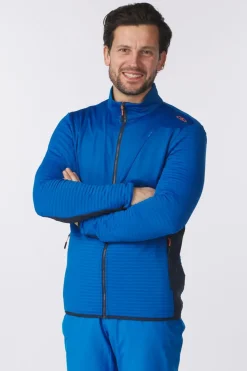 Fleece Man Ski Full Zip Striped Stretch Fleece-CMP Hot