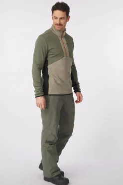 Online CMP Fleece Man Ski Sweat Grid Tech Sage/Olive/Fanta Fluo