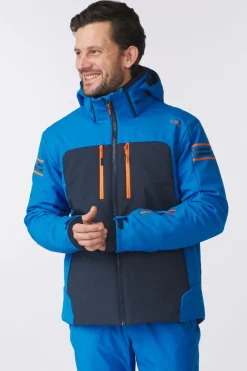 Hot CMP Ski-Jas Man Ski Jacket Softshell Zaffiro/Jaffa