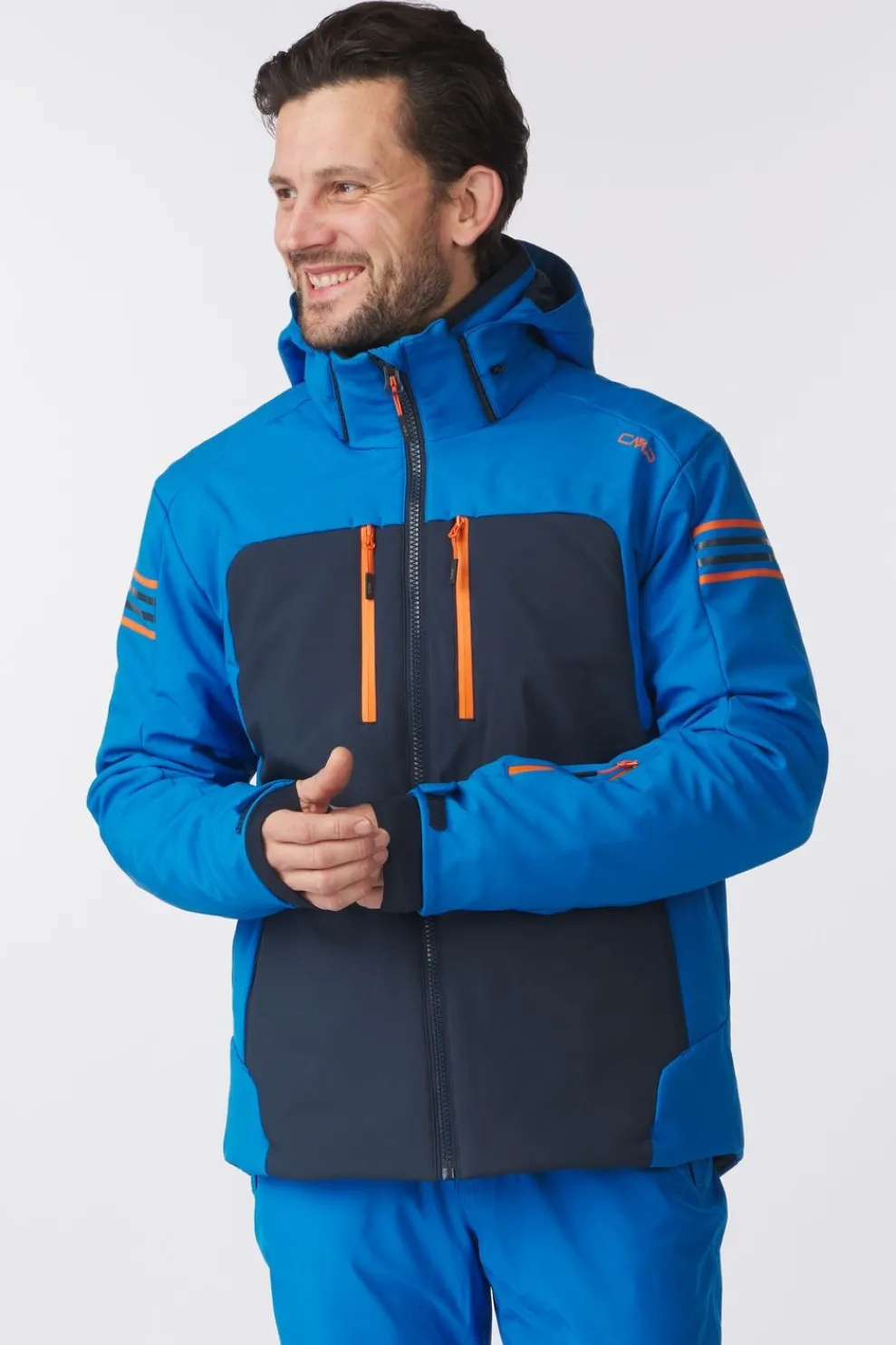 Hot CMP Ski-Jas Man Ski Jacket Softshell Zaffiro/Jaffa