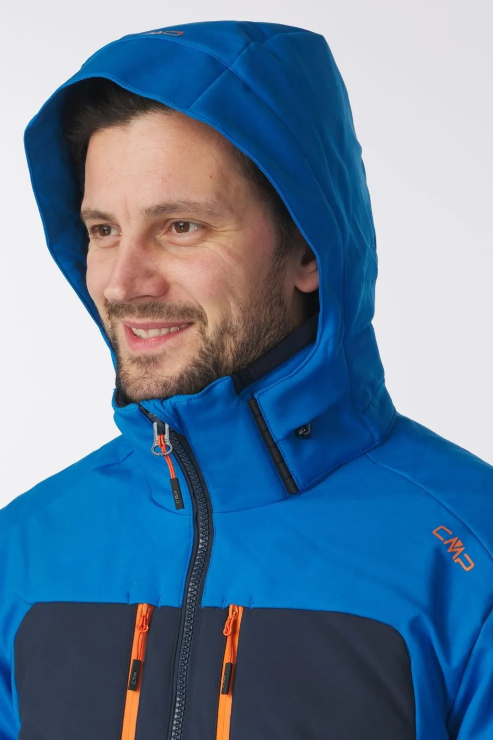 Hot CMP Ski-Jas Man Ski Jacket Softshell Zaffiro/Jaffa