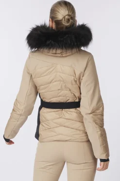 Ski-Jas Woman Ski Jacket With Belt And Fur-CMP Fashion