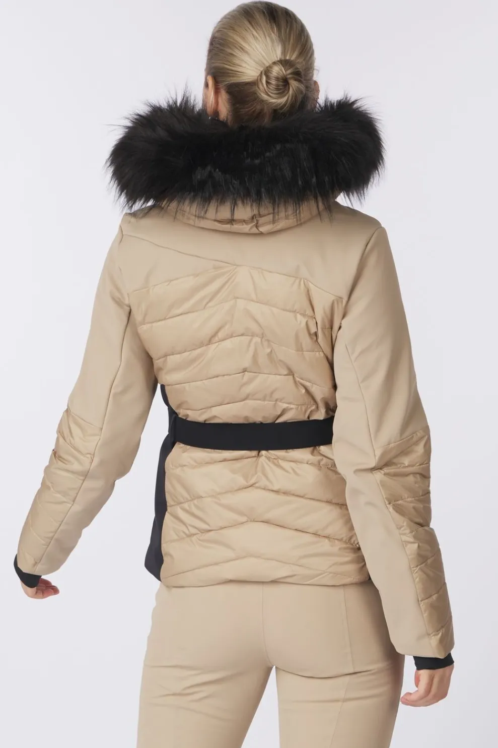 Ski-Jas Woman Ski Jacket With Belt And Fur-CMP Fashion