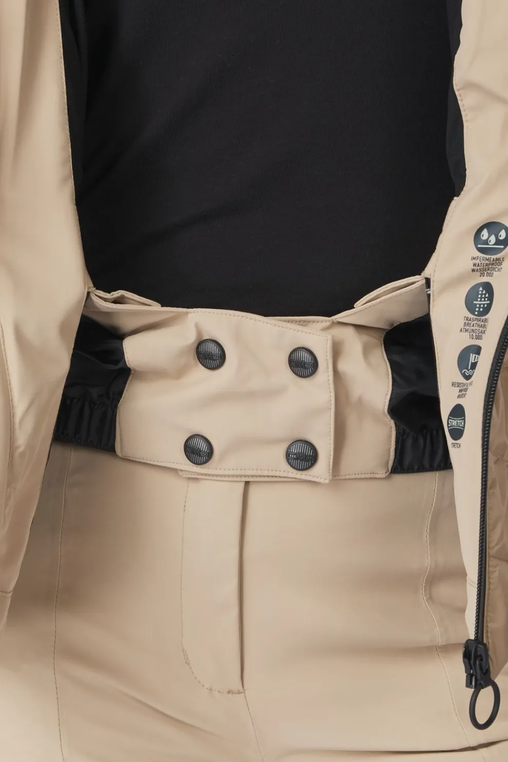 Ski-Jas Woman Ski Jacket With Belt And Fur-CMP Fashion