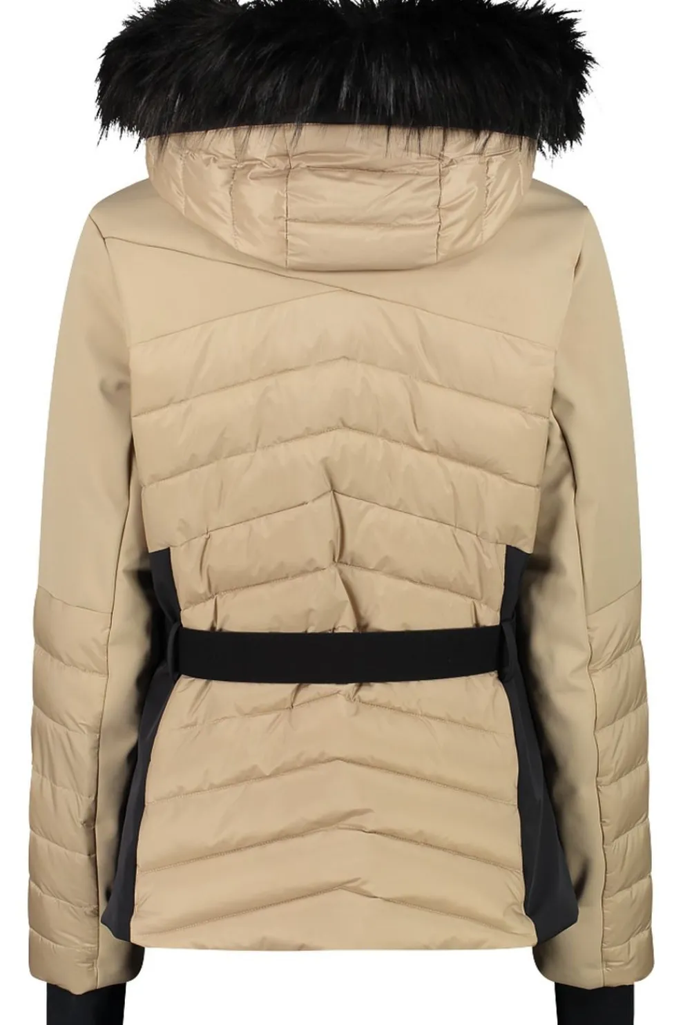 Ski-Jas Woman Ski Jacket With Belt And Fur-CMP Fashion