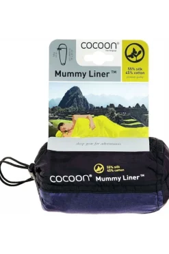 Online Cocoon Lakenzak Mummy Liner Silk/Cotton dark blue