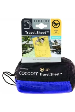 Online Cocoon Lakenzak Travelsheet Double 100% Silk Navy Blue