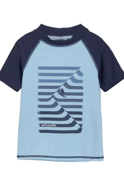 Best Color Kids Lycra T-Shirt W. Print Cerulean