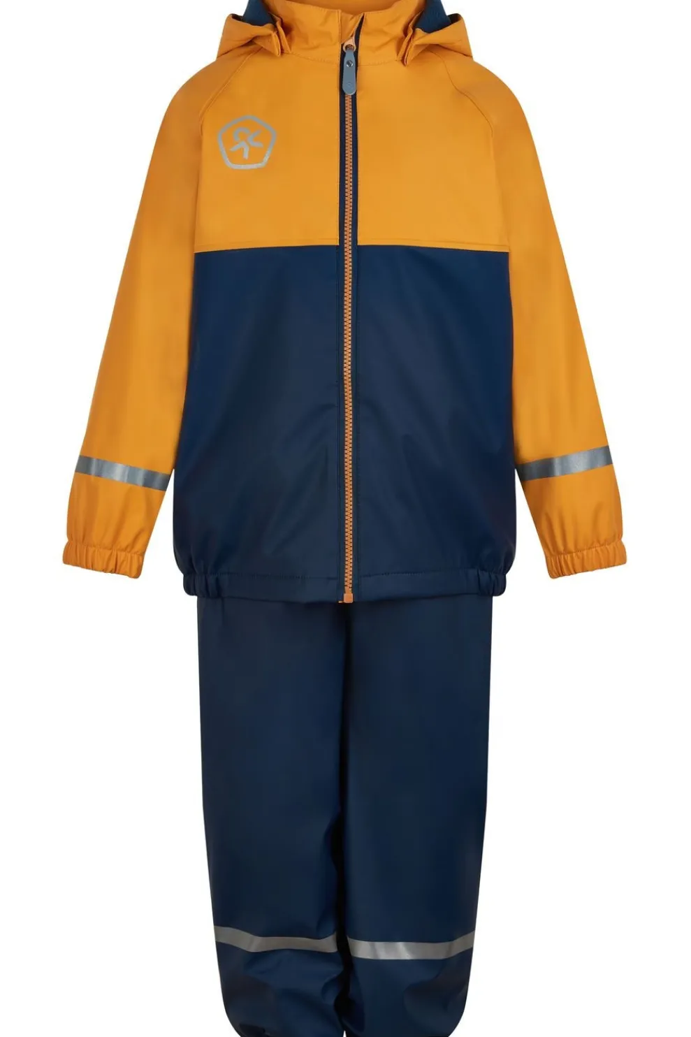 Online Color Kids Regenjas Rain Set - Fleece Lining - Pu Cadmium Yellow
