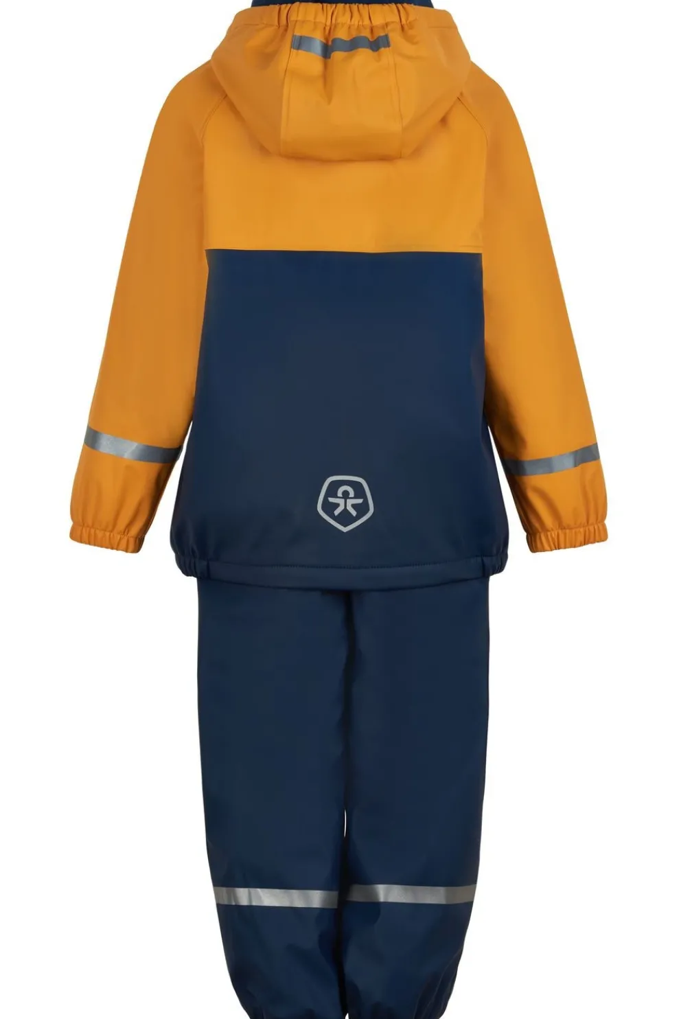 Online Color Kids Regenjas Rain Set - Fleece Lining - Pu Cadmium Yellow
