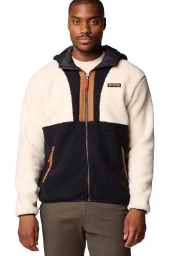 Clearance Columbia Fleece Backbowl™ II Remastered Full Zip Hoodie Chalk, Black