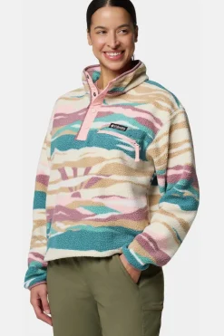 Sale Columbia Fleece Helvetia™ II Printed Cropped Half Snap River Blue Rogue Valley