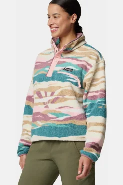 Sale Columbia Fleece Helvetia™ II Printed Cropped Half Snap River Blue Rogue Valley