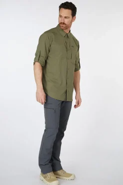 Hot Columbia Hemd Silver Ridge™ Utility Lite Long Sleeve Stone Green