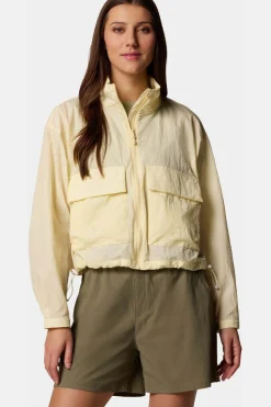 Best Columbia Windstopper Paracutie™ Cropped Cargo Windbreaker Lemon Wash