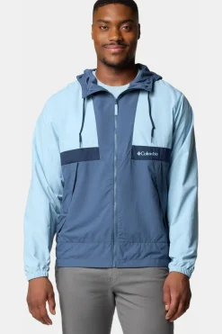 Best Columbia Windstopper Spire Valley™ Hooded Windbreaker mid blue/dark blue