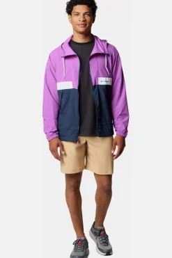 Discount Columbia Windstopper Spire Valley™ Hooded Windbreaker Razzle, Collegiate Navy, White