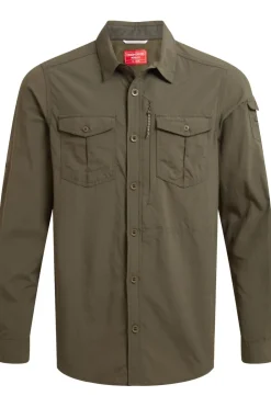 Outlet Craghoppers Hemd Nosilife Adventure Long Sleeved Shirt III Woodland Green