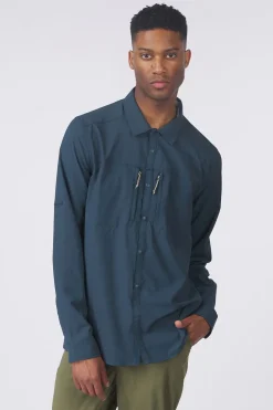 Outlet Craghoppers Hemd Nosilife Pro Long Sleeved Shirt V Blue Stone