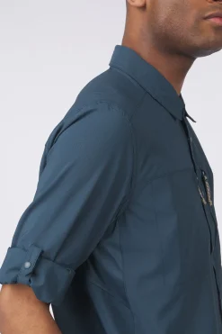 Outlet Craghoppers Hemd Nosilife Pro Long Sleeved Shirt V Blue Stone