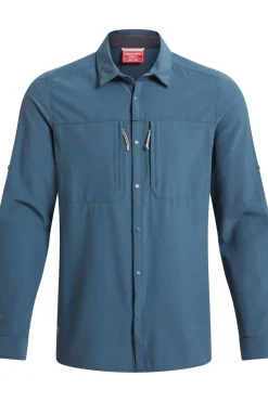 Outlet Craghoppers Hemd Nosilife Pro Long Sleeved Shirt V Blue Stone