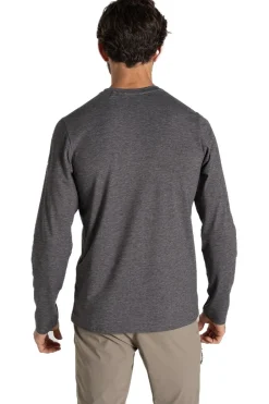 Clearance Craghoppers T-Shirt Nosilife Abel Long Sleeved T-Shirt Blkpepp Marl