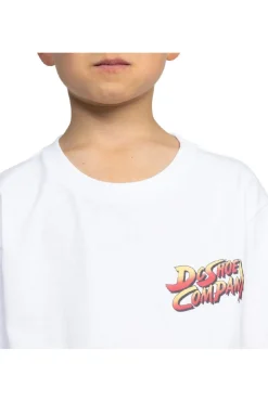 Discount DC Shoes T-Shirt Two Bit Ss Boy White