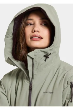 Sale Didriksons 1913 Regenjas Ella Parka 2 Wilted Leaf
